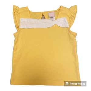 Janie and Jack yellow and white top
